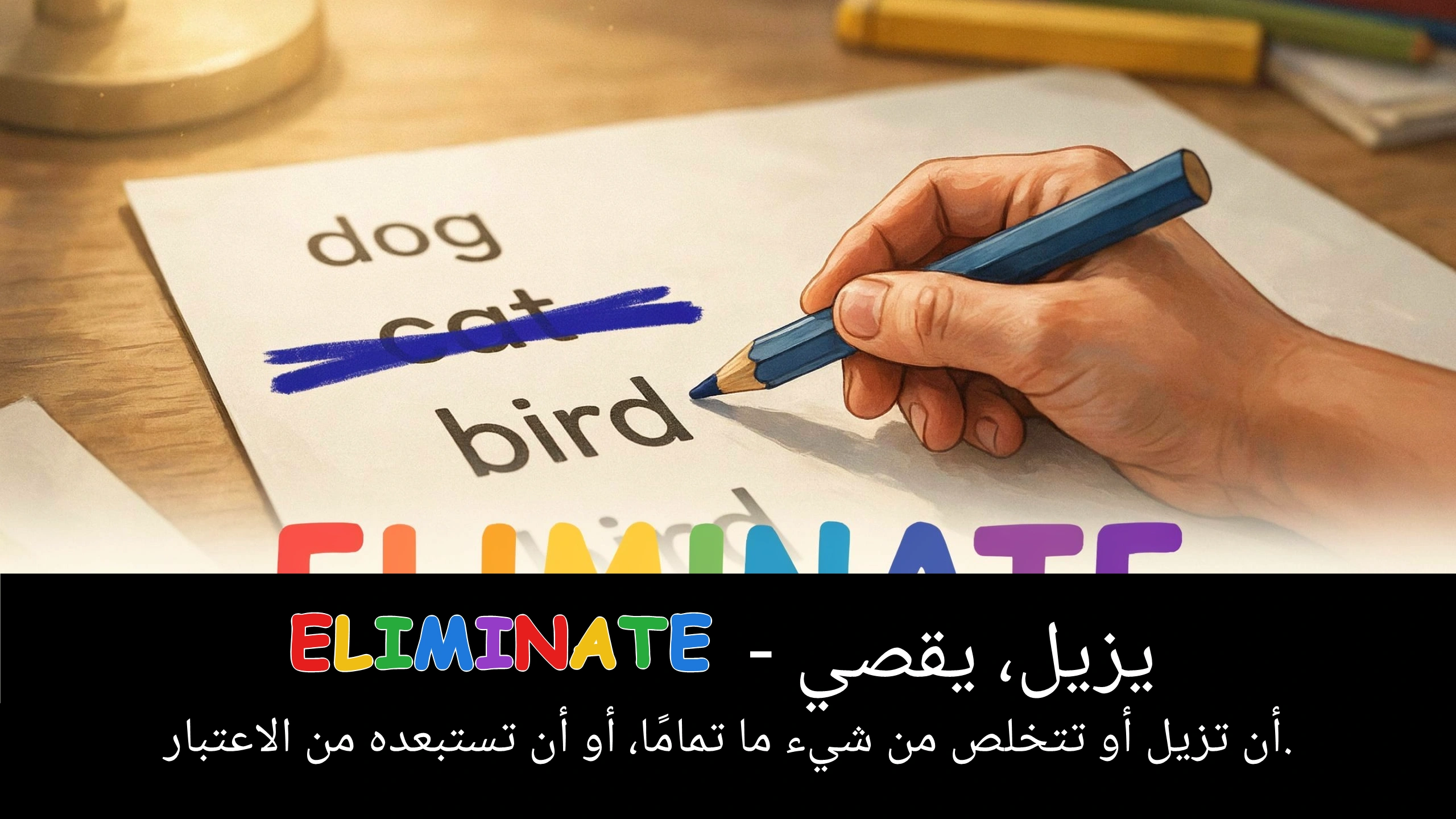 Arabic Illustration for eliminate